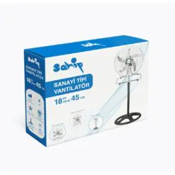 3İN1 KULLANIM 18 İNÇ 45 CM SANAYİ TİPİ AYAKLI VANTİLATÖR 5-METAL PERVANE 3-KADEME HIZ 75WY:150CM FAN