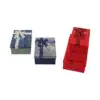 3PCS D.DÖRTGEN ÇİZGİLİ MİX RENKLİ KARTON HEDİYE KUTUSU KURDELALI 22.5X15.5-20.5X13.5-18.5X11.5CM