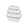 3PCS QUİCK SIZDIRMAZ SAKLAMA KABI SETİ ŞEFFAF KAP - BUĞULU-CONTALI KAPAK  500-1000-1700ML