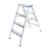 4+4 ÇİFT BASAMAKLI ALÜMİNYUM METAL MERDİVEN YÜKSEKLİK = 92CM BAŞ GENİŞLİK = 8CM