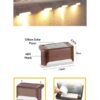 4 ADET SOLAR MERDİVEN LED - KAHVERENGİ KASA