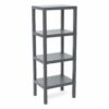 4 RAFLI GRİ MODÜLER ÜNİTE PLASTİK 38x29x100 cm