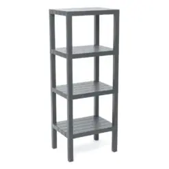 4 RAFLI GRİ MODÜLER ÜNİTE PLASTİK 38x29x100 cm