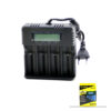 4LÜ PİL ŞARJ ALETİ 3000mA 4.2V FİŞLİ=AC 100-240V ETC - 26650 - 18650 - 16340