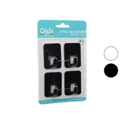4PCS CLOUD ASKI NO-2 SİYAH - BEYAZ PLASTİK YAPIŞKANLI MONTAJ
