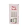 4PCS - KALIN   ÇAP=2CM - UZUNLUK=15CM     BEYAZ KLASİK  MARKET MUM