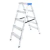 5+5 ÇİFT BASAMAKLI ALÜMİNYUM METAL MERDİVEN YÜKSEKLİK = 115CM BAŞ GENİŞLİK = 8CM