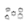 5 PCS METAL KURABİYE KALIP KALP - YILDIZ - PAPATYA - AĞAÇ