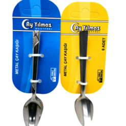 6 PARÇA  METAL ÇAY KAŞIK