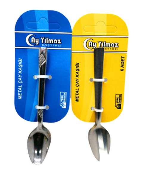 6 PARÇA  METAL ÇAY KAŞIK
