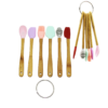 6 PARÇA  MiNİ AHŞAP SAPLI SİLİKON MUTFAK SET