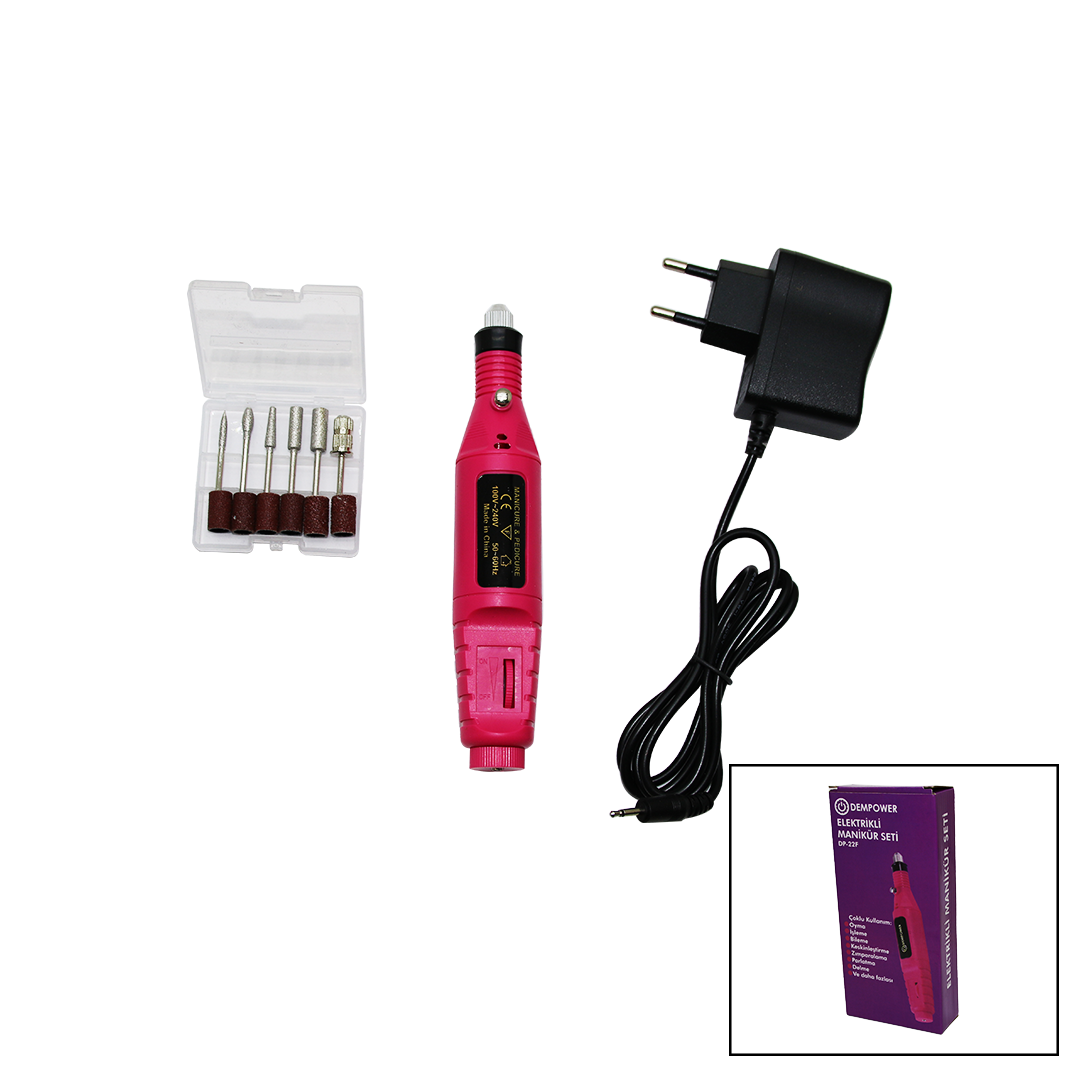 7 UÇLU ELEKTRİKLİ MANİKÜR PEDİKÜR SETİ 2000-300RPM HIZ