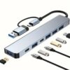 8 in 1 Usb Çevirici Notebook Macbook Type-C Uyumlu Görüntü Aktarıcı Hub