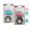 8PCS  PASTA SÜSLEME SETİ - 3-KURABİYE KALIP=YUVARLAK - ÇİÇEK 1-KREMA TORBASI - 3-METAL+1-PLS.UÇ