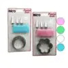 8PCS  PASTA SÜSLEME SETİ - 3-KURABİYE KALIP=YUVARLAK - ÇİÇEK 1-KREMA TORBASI - 3-METAL+1-PLS.UÇ