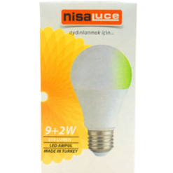 9+2W E27 BEYAZ-YEŞİL LED AMPUL