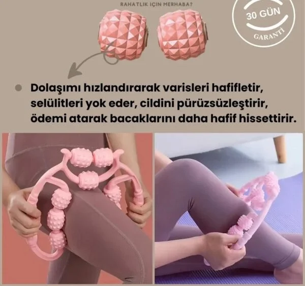 9 Tekerlekli Yoga Fitness Silindiri (Roller)