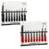 9PCS TIRTIRLI BIÇAK SETİ 1AD 24CM EKMEK 2AD 10CM SEBZE 6AD 6.5CM MEYVE