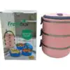 AÇIK PEMBE 3LÜ SEFER TASI SAKLAMA KABI 1.8LT