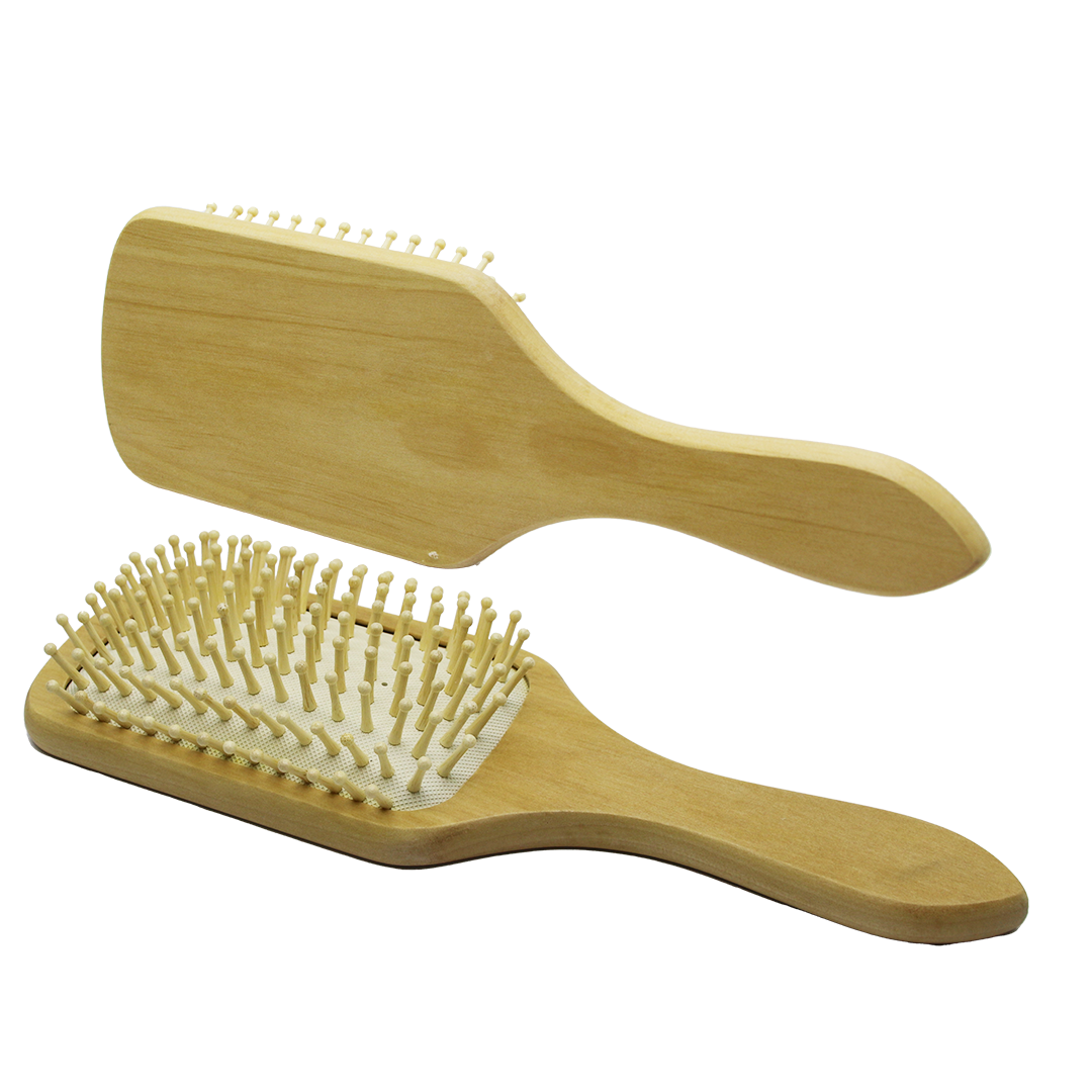 AHŞAP BAMBU GENİŞ BAYAN SAÇ FIRÇASI - TARAK