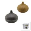 AHŞAP DESENLİ 500ML FİŞ ŞARJLI - KUMANDALI - LED IŞIK HALKASI HAVA NEMLENDİRİCİ BUHAR MAKİNE - KOKU GİDERİCİ