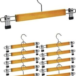 10 ADET AHŞAP METAL UÇLU PANTOLON VE ETEK ASKISI