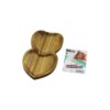 AKASYA KALPLİ  2 BÖLMELİ  AHŞAP SERVİS SUNUM TEPSİ - TAHTASI  25 X 14 X 1.4CM