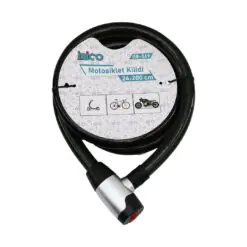 ANAHTARLI METAL KAPLAMA KAFAÇEK-İT KİLİT KAPAKMOTOR - BİSİKLET KİLİT ÇELİK TELSİYAH ŞEFFAF KILIF24MMX200CM