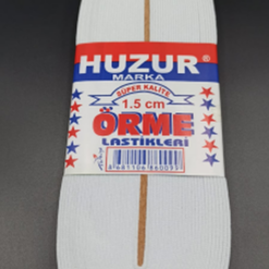 BEYAZ - 1.5CM PAÇA LASTİK YASSI GNİŞ 10MT.