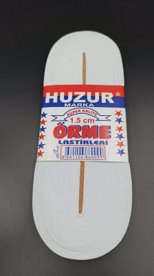 BEYAZ - 1.5CM PAÇA LASTİK YASSI GNİŞ 10MT.