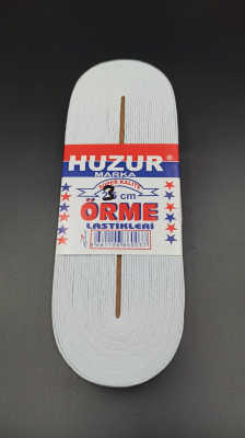 BEYAZ - 3CM PAÇA LASTİK YASSI GENİŞ 10MT.