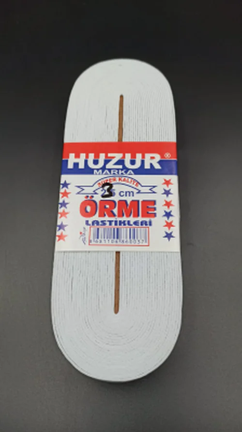 BEYAZ - 3CM PAÇA LASTİK YASSI GENİŞ 10MT.
