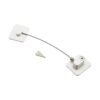BEYAZ PLAKA HALATLI EMNİYET KİLİT 5X6CM YAPIŞKANLI MONTAJ=2PCS PLAKA HALAT=18.8CM