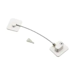 BEYAZ PLAKA   HALATLI  EMNİYET KİLİT  5X6CM YAPIŞKANLI MONTAJ=2PCS PLAKA   HALAT=18.8CM