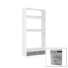 BEYAZ YAPIŞKANLI DUVAR ORGANİZERİ PLASTİK 3 RAF=14CM-19CM-30CM - 2 ÇEKMECE=40CM - 6 ASKI 19 PARÇA