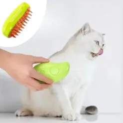 Buharlı Yumuşak Silikon Uçlu Kedi &amp; Köpek Tüy Tarama Tarağı Yıkama Fırçası