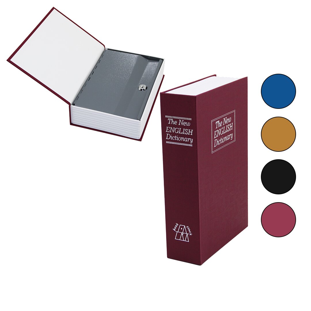 BÜYÜK=240X155X55MM KİTAP MODELİ KİLİTLİ KASA - KUMBARA