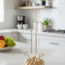 DEKORATİF KREM KABAKLI HAVLULUK 34X12 CM