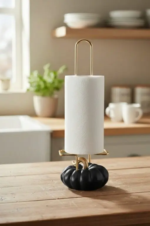 DEKORATİF SİYAH KABAKLI HAVLULUK 34X12 CM