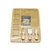 DİKDÖRTGEN  6+1 BÖLMELİ   MDF  KAHVALTI PEYNİR SUNUM PANOSU 3 BIÇAK=AHŞAP SAP 30X39.5CM
