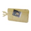 DİKDÖRTGEN AHŞAP BAMBU KESİM PANOSU - KESME TAHTASI GEYİK BOYNUZ FİGÜR SAPLI 22X36CM