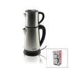 ELEKTRİKLİ ÇAY MAKİNESİ ÇAYCI SET 1.8LT SU ISITICI PLS.+ 0.8LT DEMLİK ÇELİK TABAN 1800W 360 DERECE GÖVDE HK-509