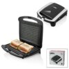 ELEKTRİKLİ TOST MAKİNESİ 2 DİLİM GRANİT YAPIŞMAZ YÜZEY - KİLİTLENEBİLİR KAPAK 750W SSM-2587