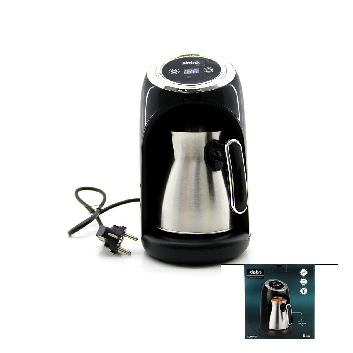 ELEKTRİKLİ TÜRK KAHVESİ MAKİNESİ 4 FİNCAN SESLİ UYARI - TAŞMA ÖNLEYİCİ SİSTEM SCM-9031