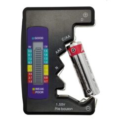 Evrensel Dijital Pil Test Cihazı – AA, AAA, C, D, N, 9V ve Düğme Pil Uyumlu Mini Pil Kapasite & Seviye Ölçer