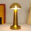 Forlife Dekoratif Şarjlı LED Mantar Masa Lambası Gold FL-8055