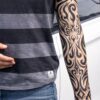 Giyilebilir Kol Dövmesi Çorap Dövme 3D Baskılı Kol Bacak Dövme 2 Adet Model 11
