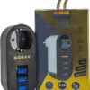 Gobax Termal Akım Korumalı Akıllı Priz 3xusb Li, Çocuk Korumalı, Led Işıklı, Yüksek Isıya Dayanıklı