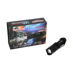 GOLD ORION KM-106 ZOOMLU EL FENERİ FİŞLİ PİL ŞARJ CİHAZLI SİYAH METAL KASA 12.5CM 3000 LUMEN