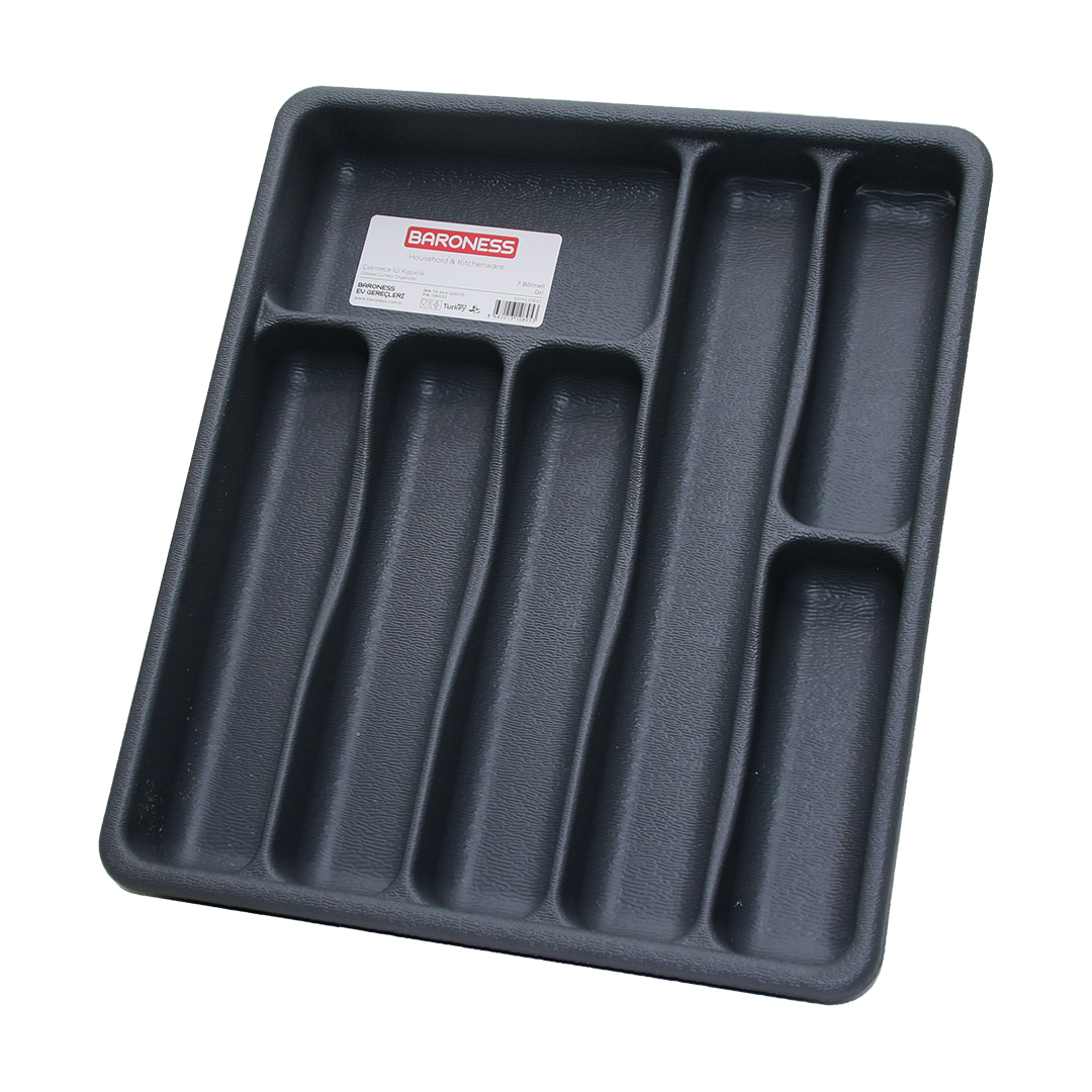 GRİ - 7 BÖLMELİ ÇEKMECE İÇİ KAŞIKLIK